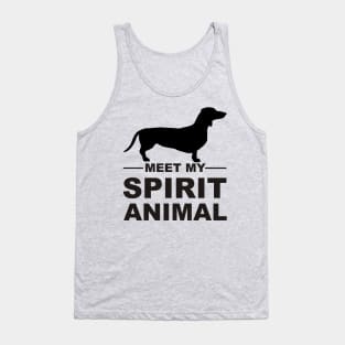 Meet my spirit animal - dachshund - black Tank Top